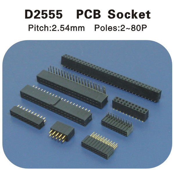 PCB Socket  2.54扁平排母 D2555